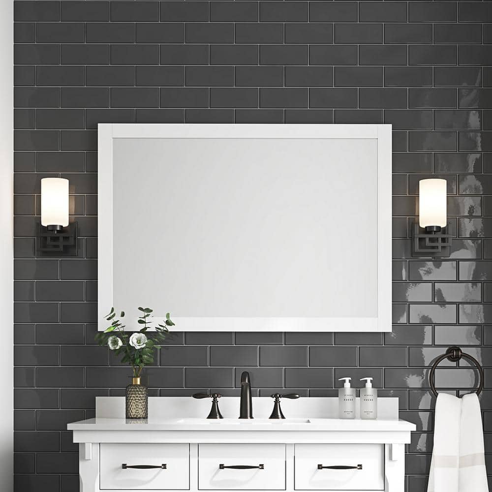 Bellington 40 in. W x 28 in. H Rectangular Framed Wall Mount Bathroom Vanit