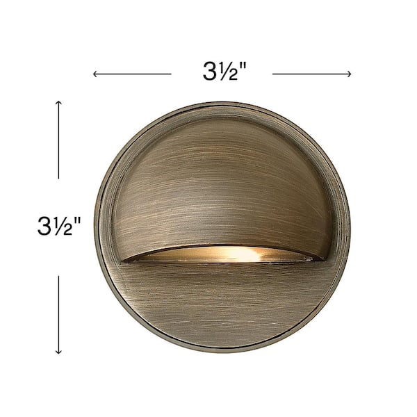 HINKLEY - Hardy Island Round Eyebrow Matte Bronze LED Deck Sconce
