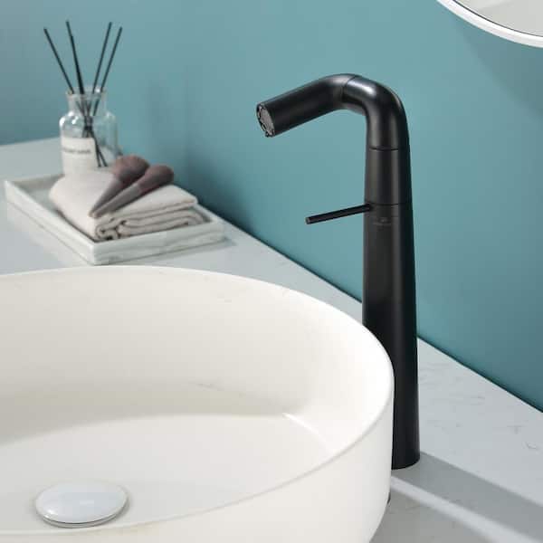 Single Handle Hole Deck Mount Bathroom Faucet In Matte Black Nk Lqnk 0914 - How To Paint Bathroom Faucets Matte Black