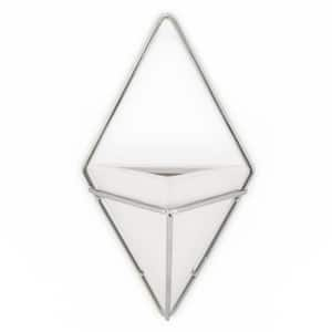 Diamond 6 in. x 10 in. White Matte Ceramic Wall Planter