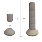 5 Section 54 in. Stackable Precast Concrete Pier Footing