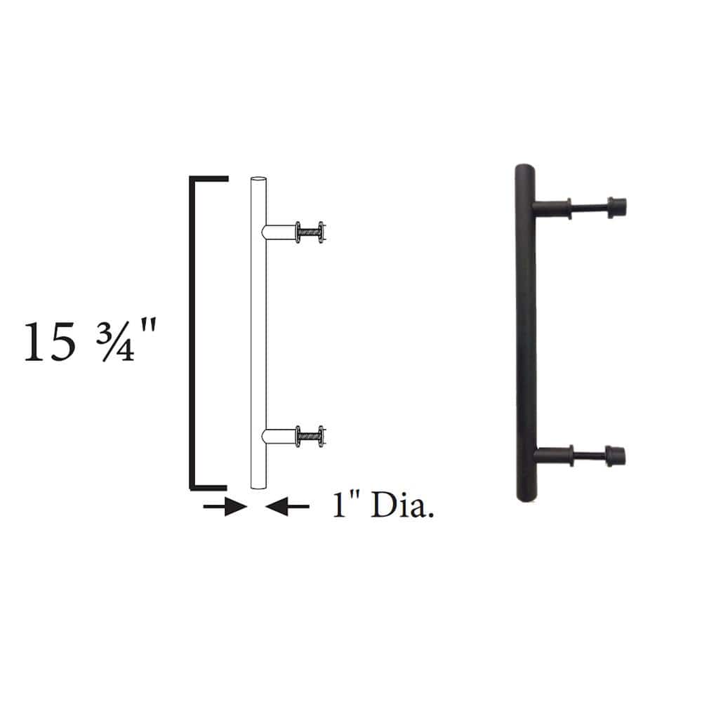 Matte Black Round Pull Handle for Barn Door