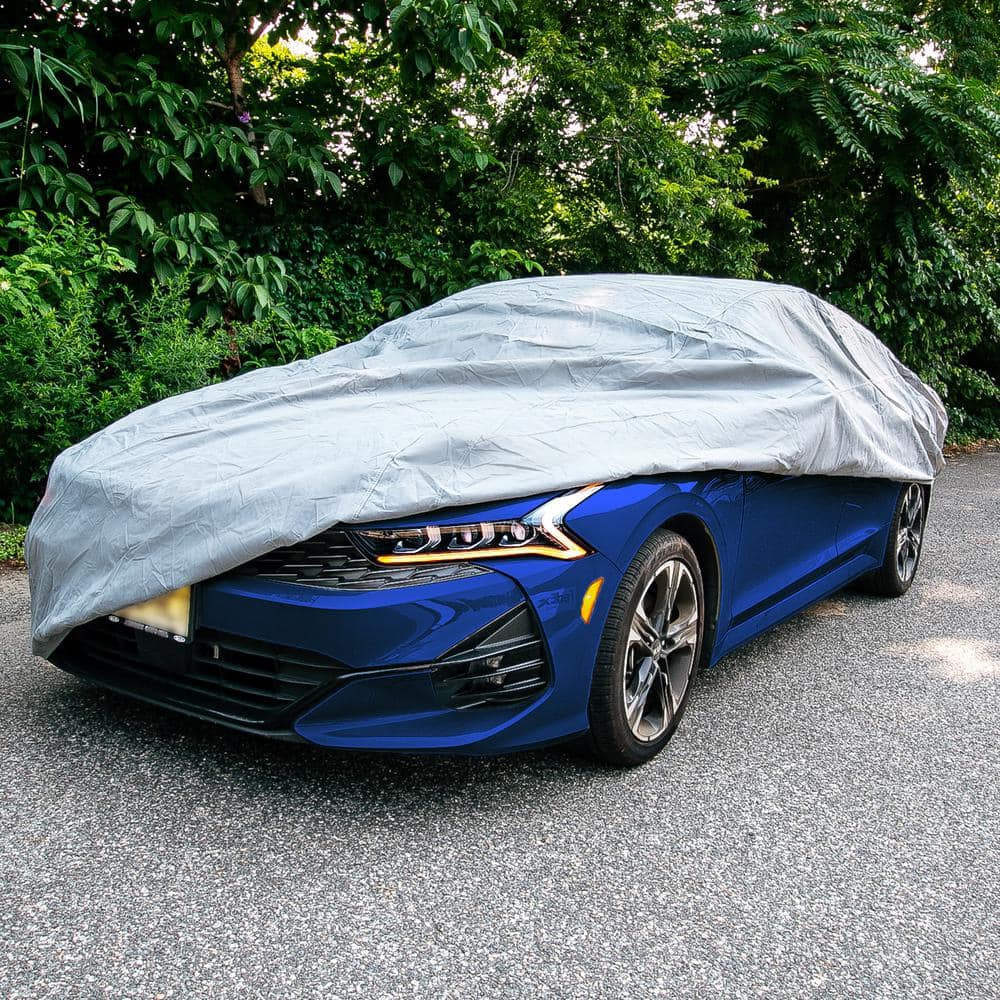 Universal Car Waterproof Cover, Indoor and Outdoor Fully Automatic Car Cover,  Sun Protection, UV Protection, Snow Dust Car Protection Cover,Suitable for  Ordinary Cars and SUVs，Size S / M / L / XL /