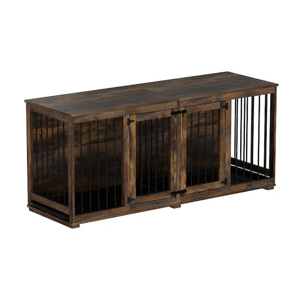 FUFU&GAGA 86.6 Large Dog Crate Furniture, XXL Dog Kennel for 2