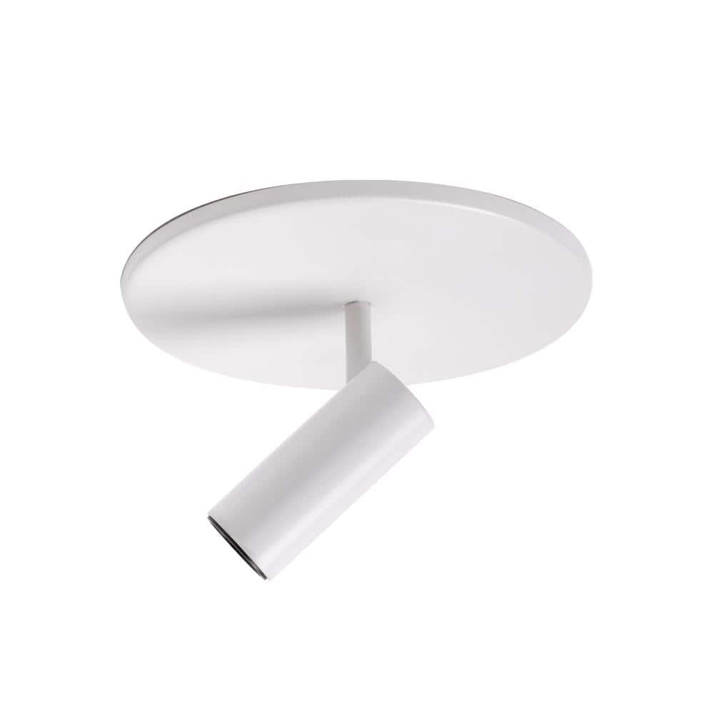 Monae Retro-Style White Acrylic LED Flush Mount Spotlight