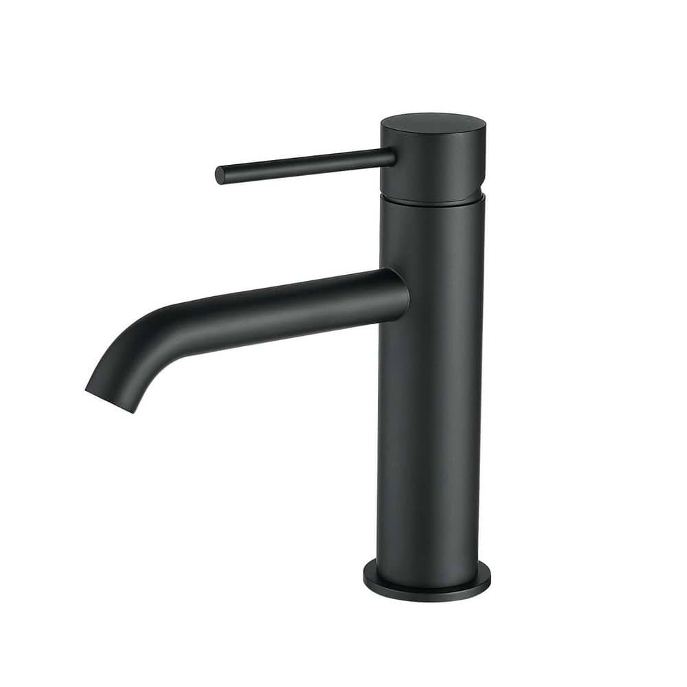 Modern Single Handle Single Hole Bathroom Faucet Deck Mount Spot Resistant in Matte Black price history on PriceWatchPro