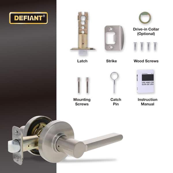 Defiant Tonebridge Satin Nickel Hall/Closet Door Handle with Round