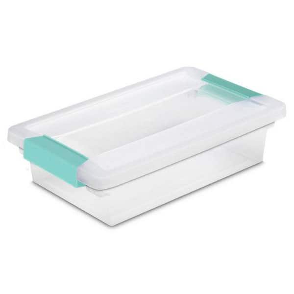 Sterilite Small File Clip Storage Box with Lid in Clear (6-Pack) 6