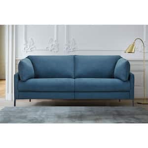Juliett 80 in. Modern Blue Fabric Power Reclining Sofa