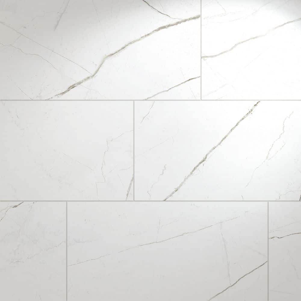 Eterna Calacatta Classic White 12 in. x 24 in. Stone Look Porcelain Floor and Wall Tile (13.56 sq. ft./Case) price history on PriceWatchPro