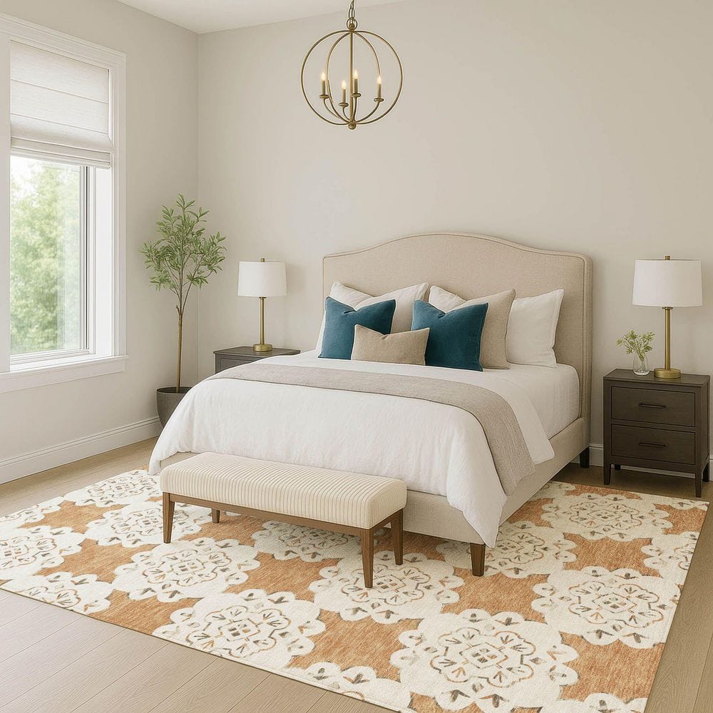 Chantille Machine Washable Indoor/Outdoor Abstract ACN2352 Copper 9 ft. x 12 ft. Area Rug price history on PriceWatchPro