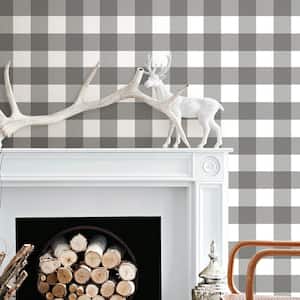 Grey Homestead Plaid Peel and Stick Wallpaper Sample