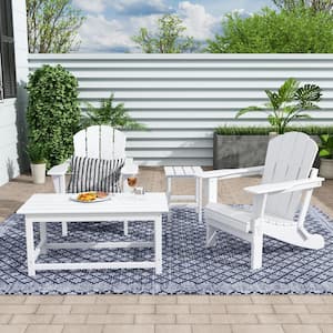 Jay White 4-Pieces Outdoor Poly Adirondack Conversation Lounge Set