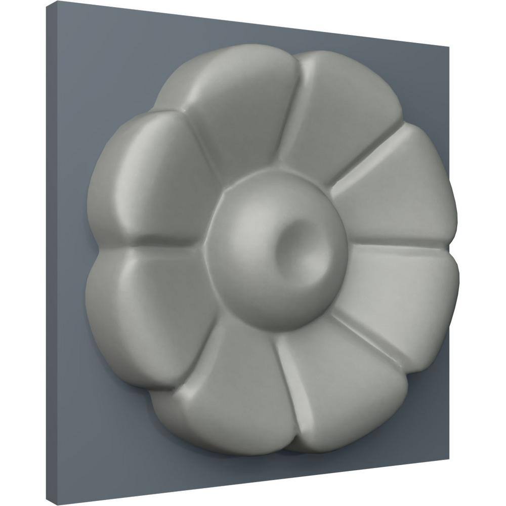 White Urethane Flower Rosette Applique 2.5''