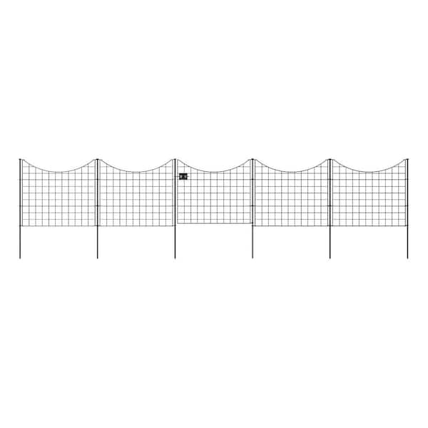 Zippity Outdoor Products 2-1/2 ft. W x 2 ft. H Black Metal Zippity Gate with 4-Fence Panels