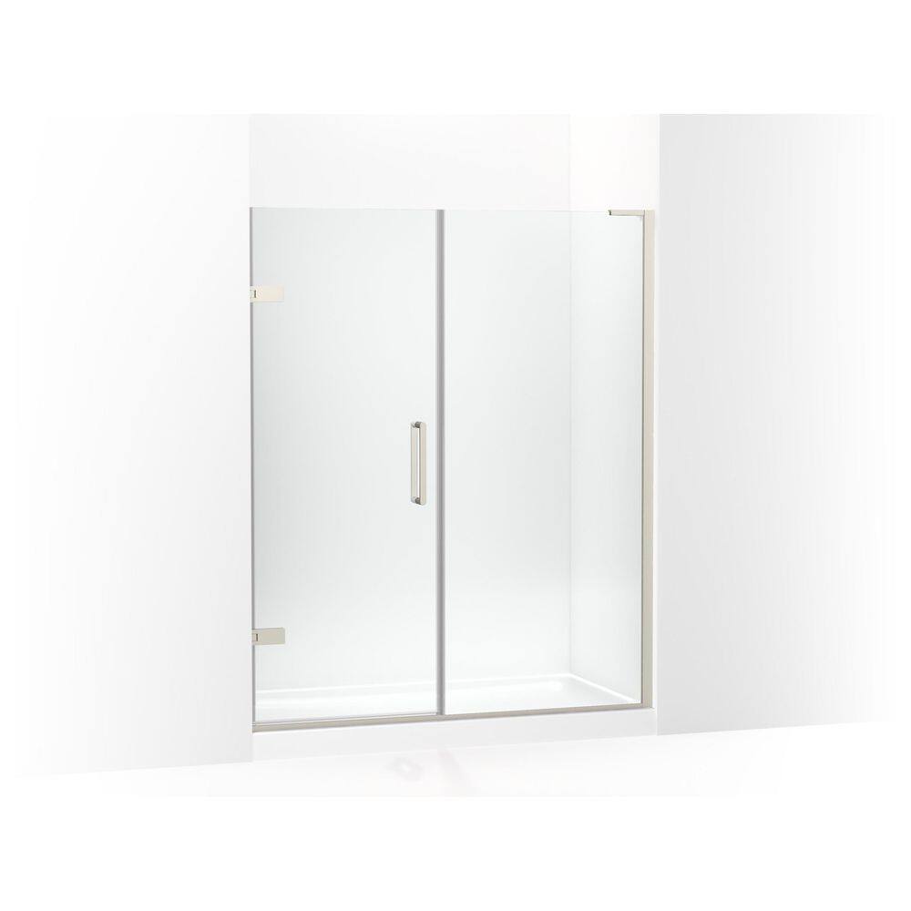 Composed 57-58 in. W x 72 in. H Pivot Frameless Shower Door in Anodized Brushed Nickel with 3/8 in. Thick Clear Glass price history on PriceWatchPro