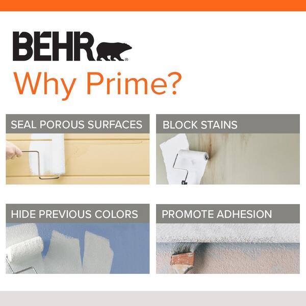 BEHR ULTRA 5 gal. - Flat Home The #N130-7 Double Interior Extra Durable Depot Primer & 172305 Fudge Paint