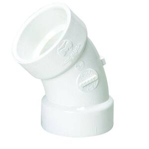 1-1/2 in. PVC DWV 45-Degree Hub x Hub Elbow