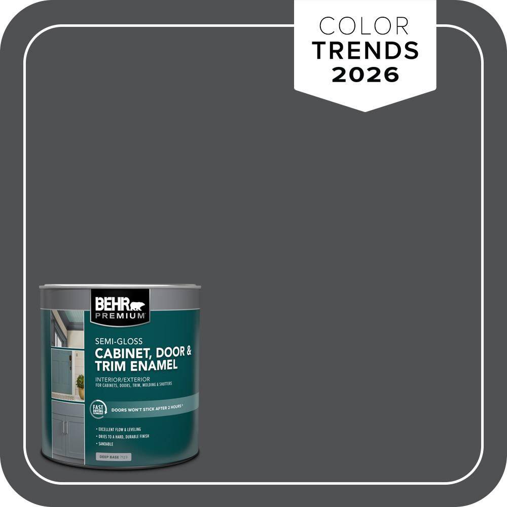 1 qt. #PPU18-01 Cracked Pepper Semi-Gloss Enamel Interior/Exterior Cabinet, Door & Trim Paint price history on PriceWatchPro