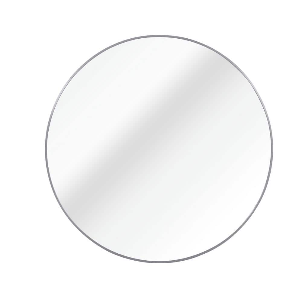 42 in. W x 42 in. H Large Round Metal Framed Wall Bathroom Vanity Mirror in