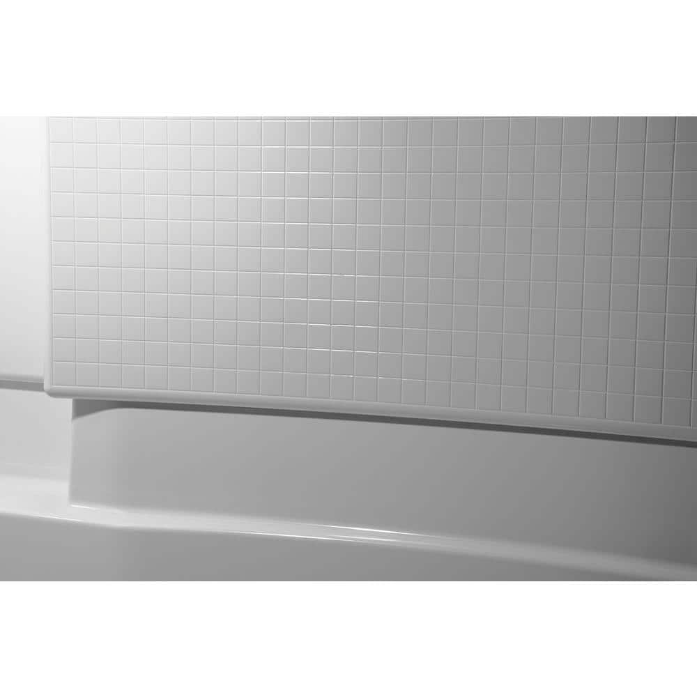 Accord 36'' x 48'' White Vikrell Shower Kit with Seat