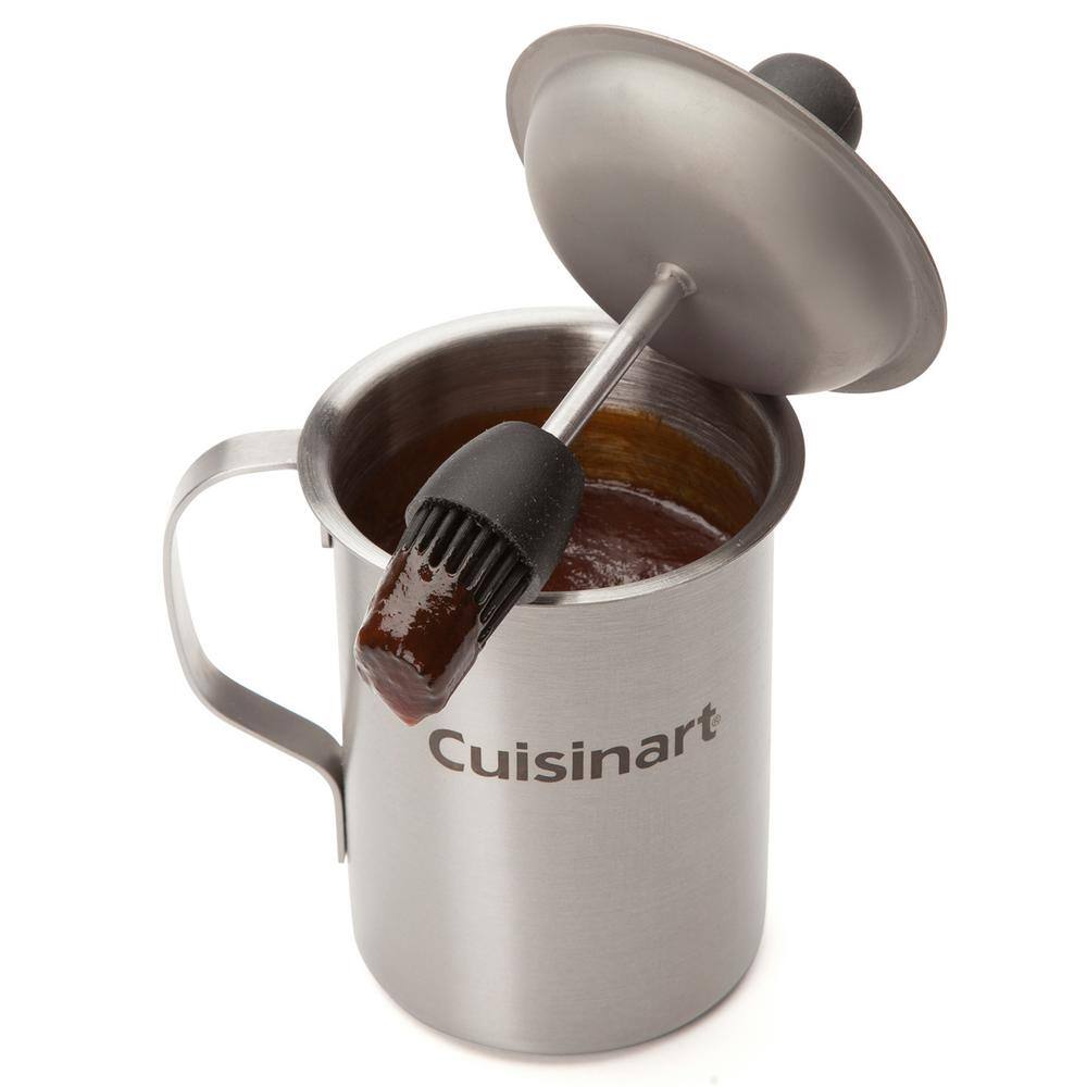 Stainless Steel Sauce Pot with Integrated Basting Brush