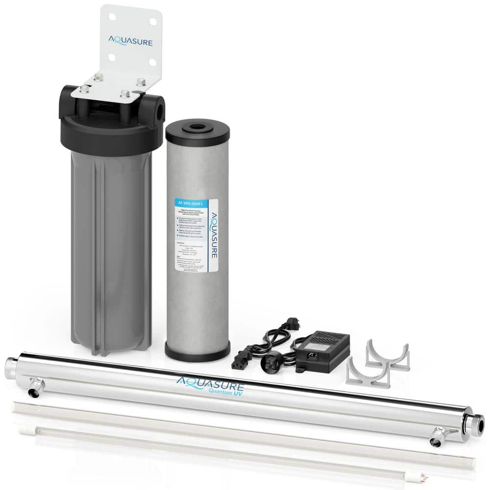 Quantum Series Whole House UV Water Filtration System with Triple Purpose a