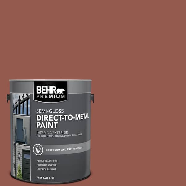 1 gal. #AE-12 Oxide Red Semi-Gloss Direct to Metal Interior/Exterior Paint