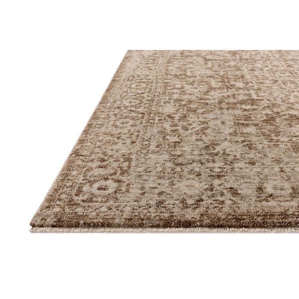 Newman Bark / Natural 6 ft. 7 in x 9 ft. 10 in. Traditional Area Rug