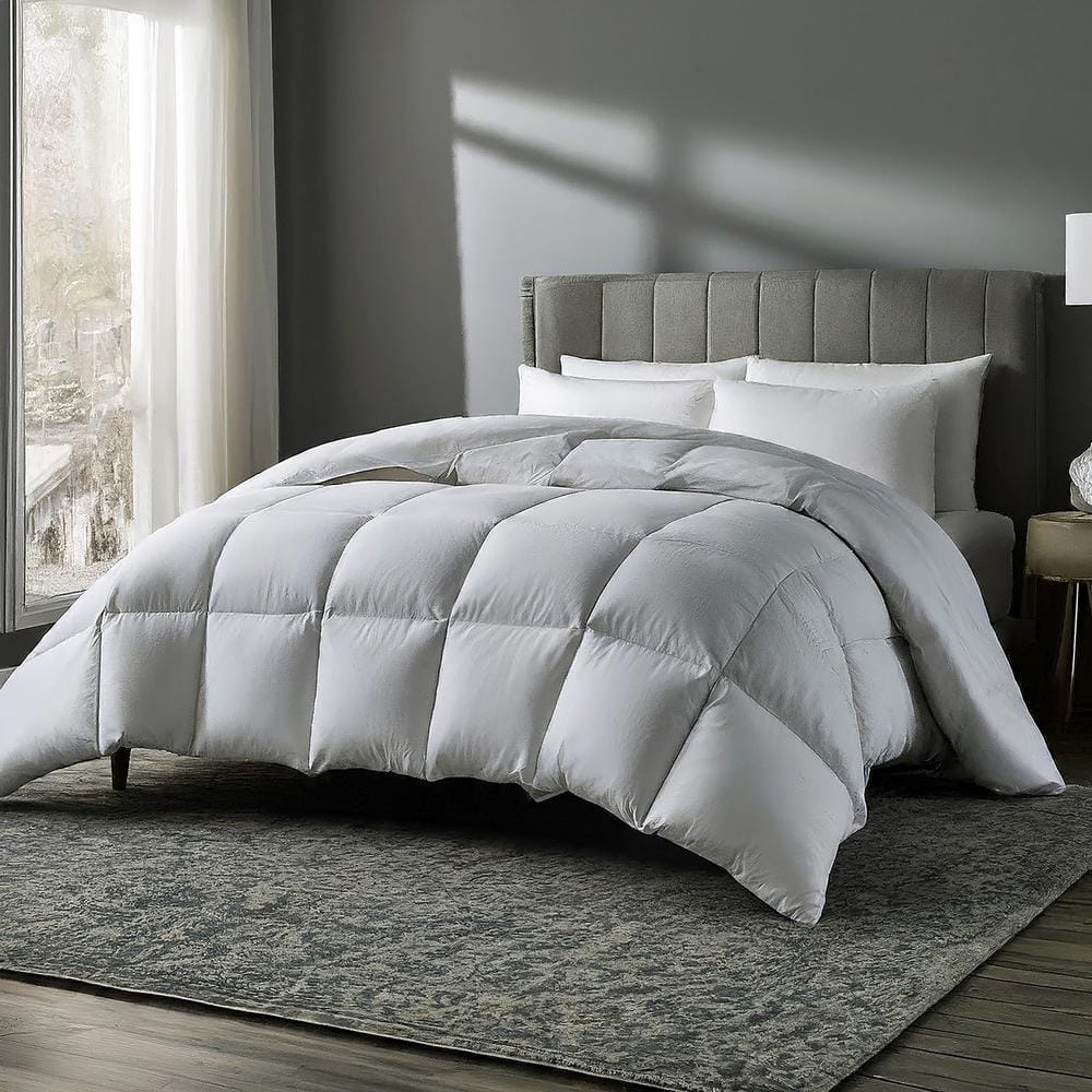 King White Cotton Down Reversible Comforter Set