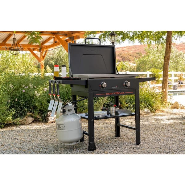 Nexgrill Daytona 2 Burner Propane Gas Griddle in Black with PVC