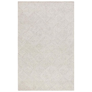 Abstract Gray/Ivory Doormat 3 ft. x 5 ft. Diamond Chevron Area Rug