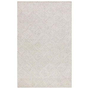 Abstract Gray/Ivory 4 ft. x 6 ft. Diamond Chevron Area Rug