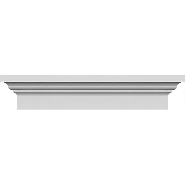Ekena Millwork 1-7/8 in. x 138 in. x 5 in. Polyurethane Standard Crosshead Moulding