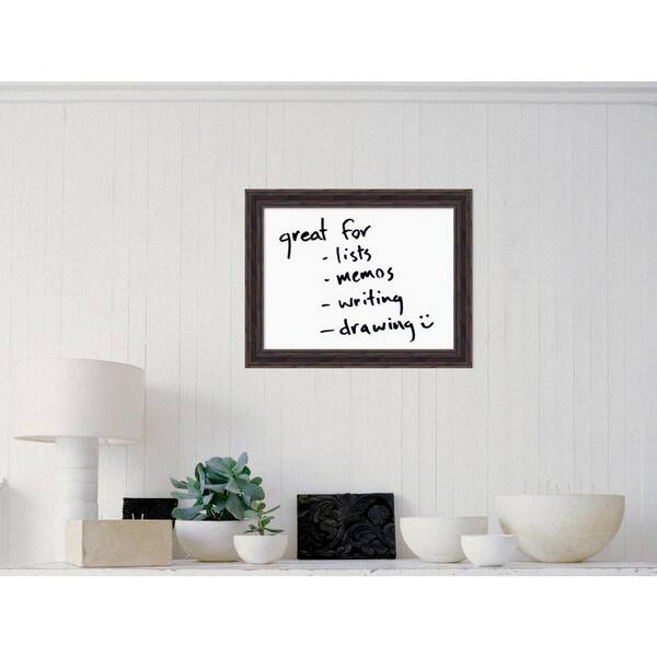 Amanti Art Rustic Pine Wood 18.38 in. H x 23.38 in. W Framed White Dry Erase Board