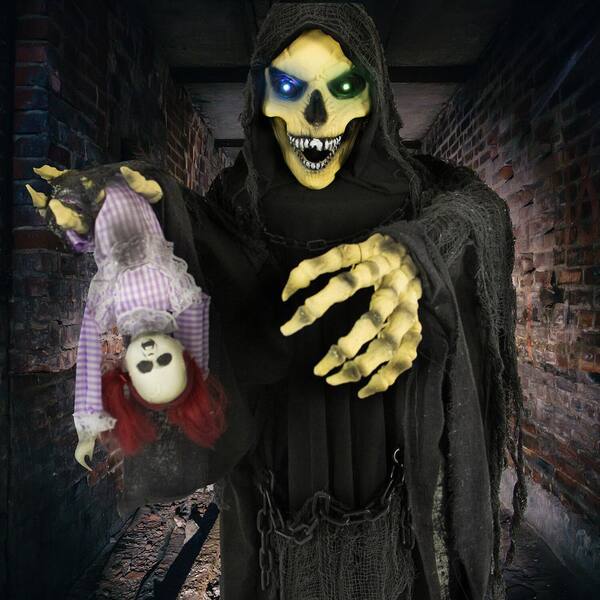 Haunted Hill Farm Vampire Animatronic by Tekky with Lights and