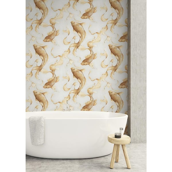 Gold Koi Fish Toilet Paper Holder