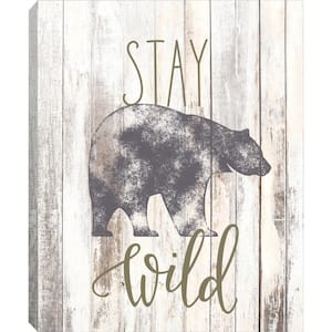 Stay Wild Canvas Blue Vinyl Wall Art