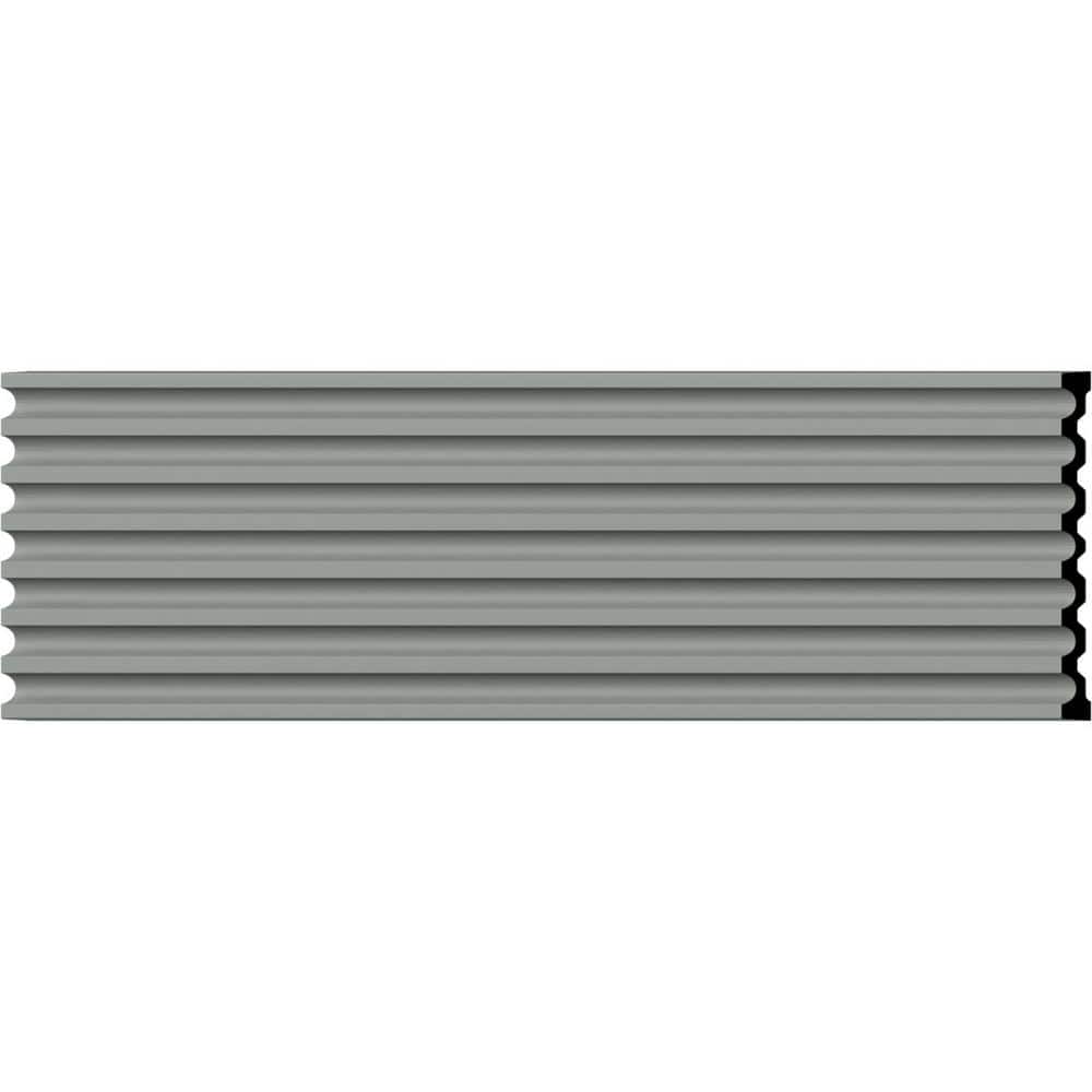 Gray Primed Polyurethane Geometric Reeded Casing Sample