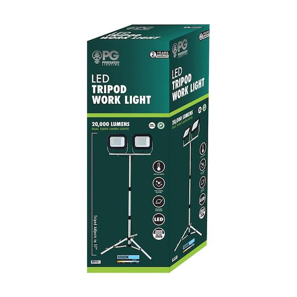 Pinegreen Lighting 20,000 Lumens Dual-Head LED Work Light with 