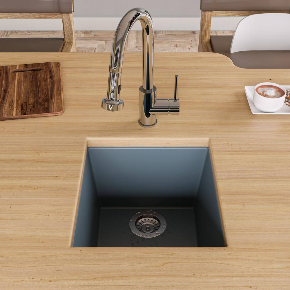 17'' Titanium Gray Granite Composite Undermount Kitchen Sink
