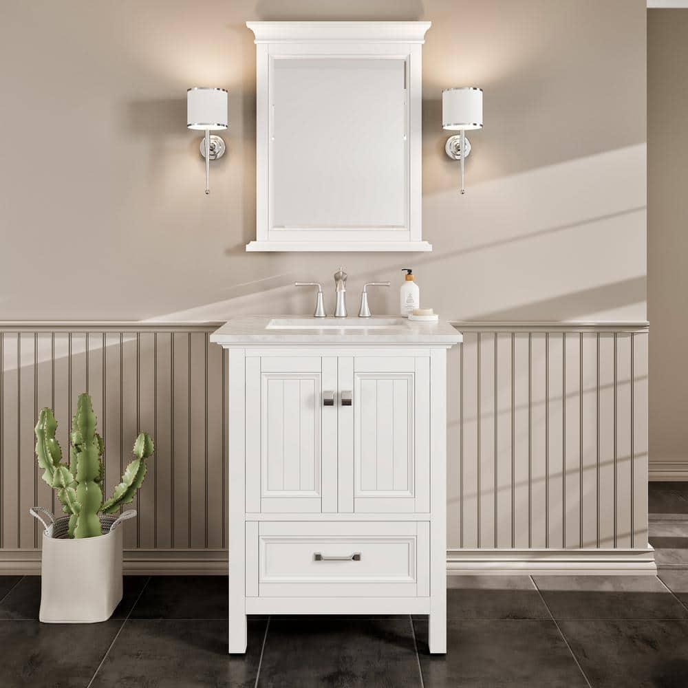 Eviva Britney 24 in. W x 22 in. D x 34 in. H Freestanding Bath Vanity ...