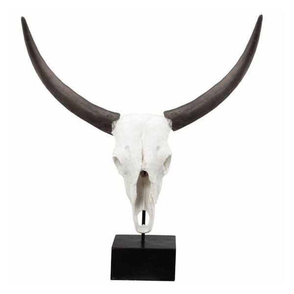 Benjara Brown and White Wild and Beautiful Cow Skull