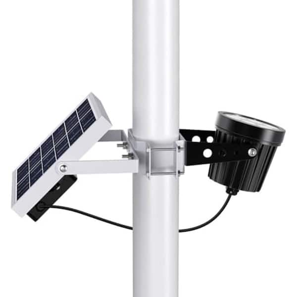 9.8 in. Adjustable Solar Flag Pole Light, 440 LEDs, Top Mount, 1-Pack