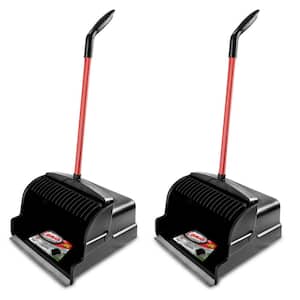 16 in. Large Scoop Upright Dustpan with Steel Handle (2-Pack)