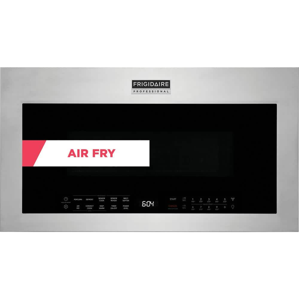 Professional 30 in. 1.9 cu. ft. Over-the-Range Microwave in Stainless Steel with Vent and Air Fry -  Frigidaire, PMOS1980AF