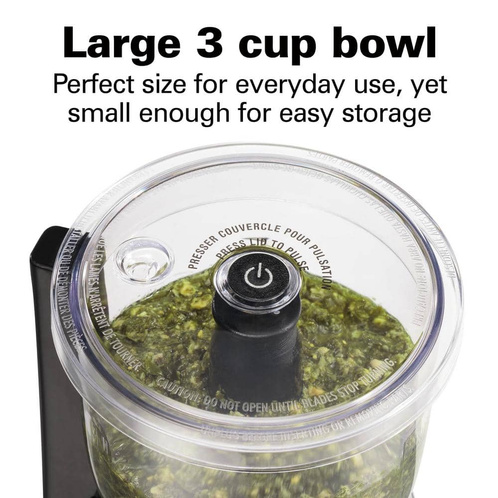 Hamilton Beach 3-Cup Black Electric Food Chopper and Processor