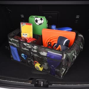 EZ Travel Hunting Print Inspired 1 Piece 15.5 in. x 11 in. x1.5 in. Polyester Car Trunk Organizer