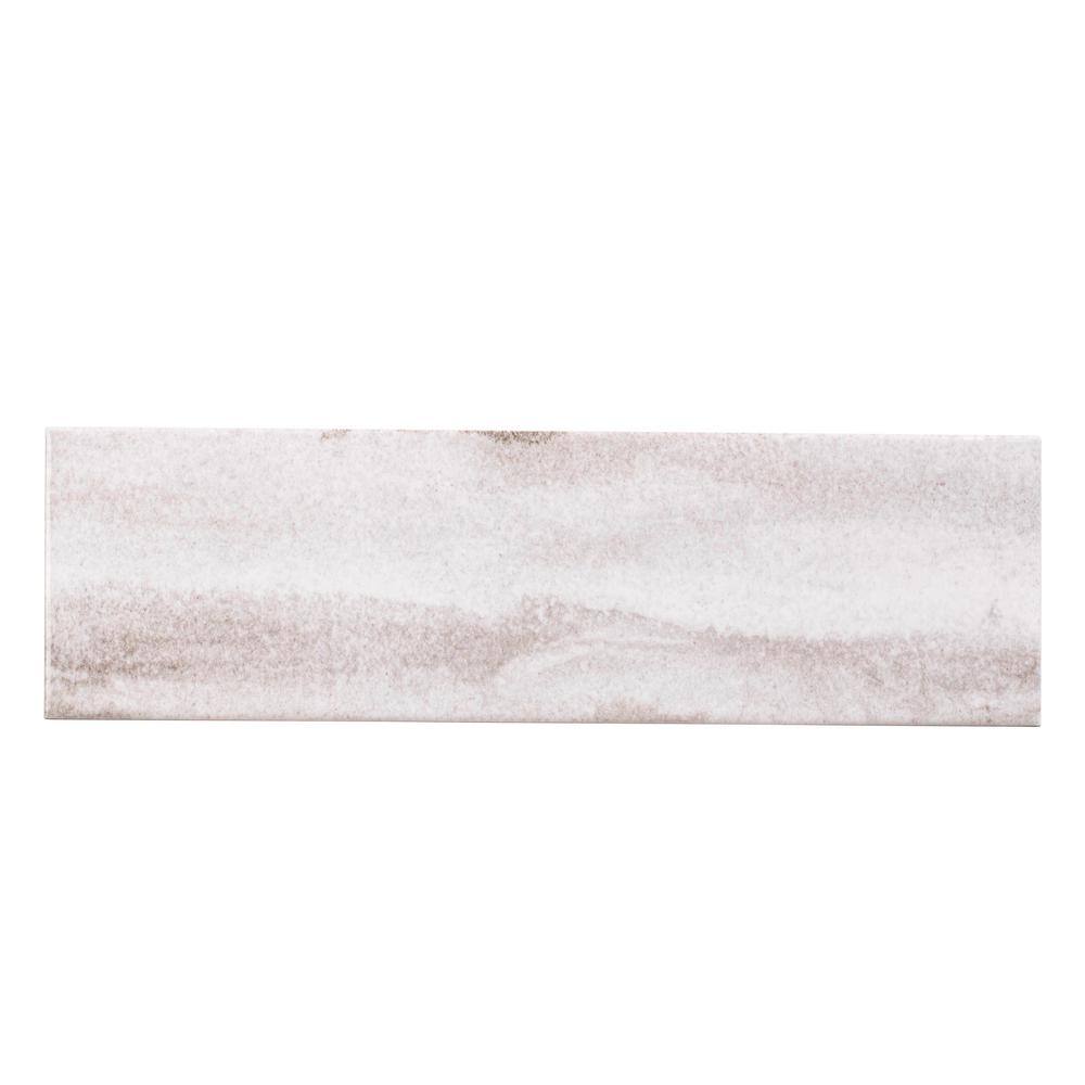 Splendor 3" x 10" Glossy Gray Porcelain Wall Tile