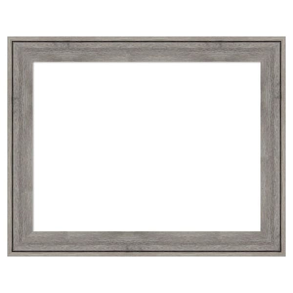 Amanti Art Regis Barnwood Grey 29 in. x 23 in. Wood Framed Dry Erase Magnetic Memo Board